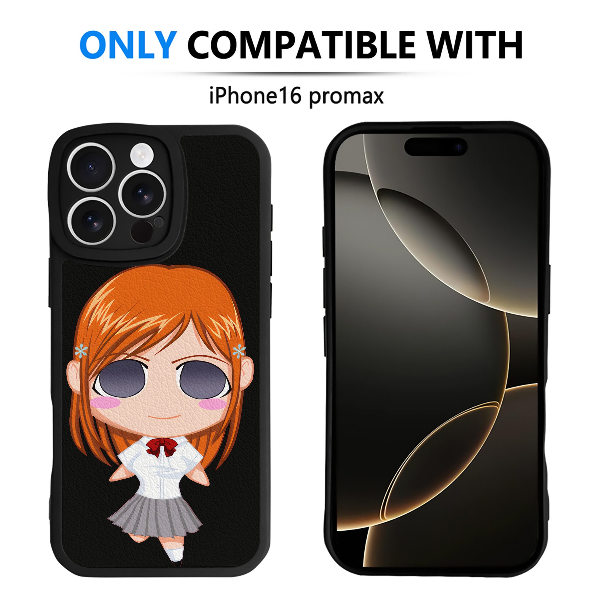 （画像用） ブリーチ 井上織姫（いのうえおりひめ） BLEACH Inoue Orihime 【iPhone 16シリーズ対応】シリコンスマホケース（レザー調） 材質：シリコン